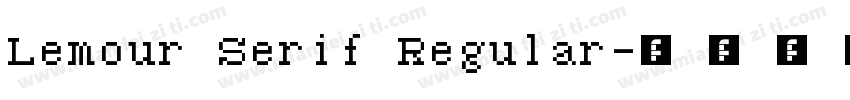 Lemour Serif Regular字体转换